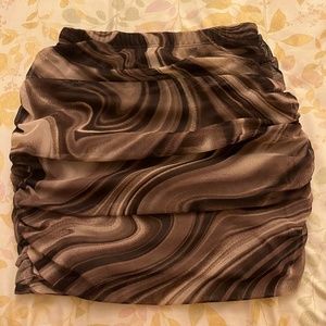 Windsor Brown Marble Mini Skirt